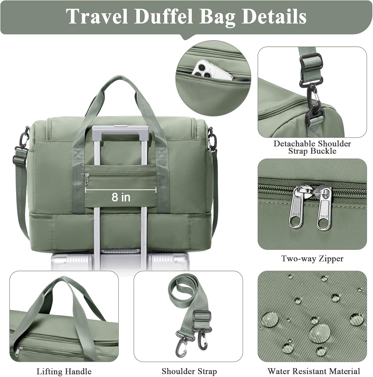 Skiennix Extra Large Travel Duffle Bag - Versatile Weekend Bag with Shoes Compartment | Ideal for Business & Sports Trips