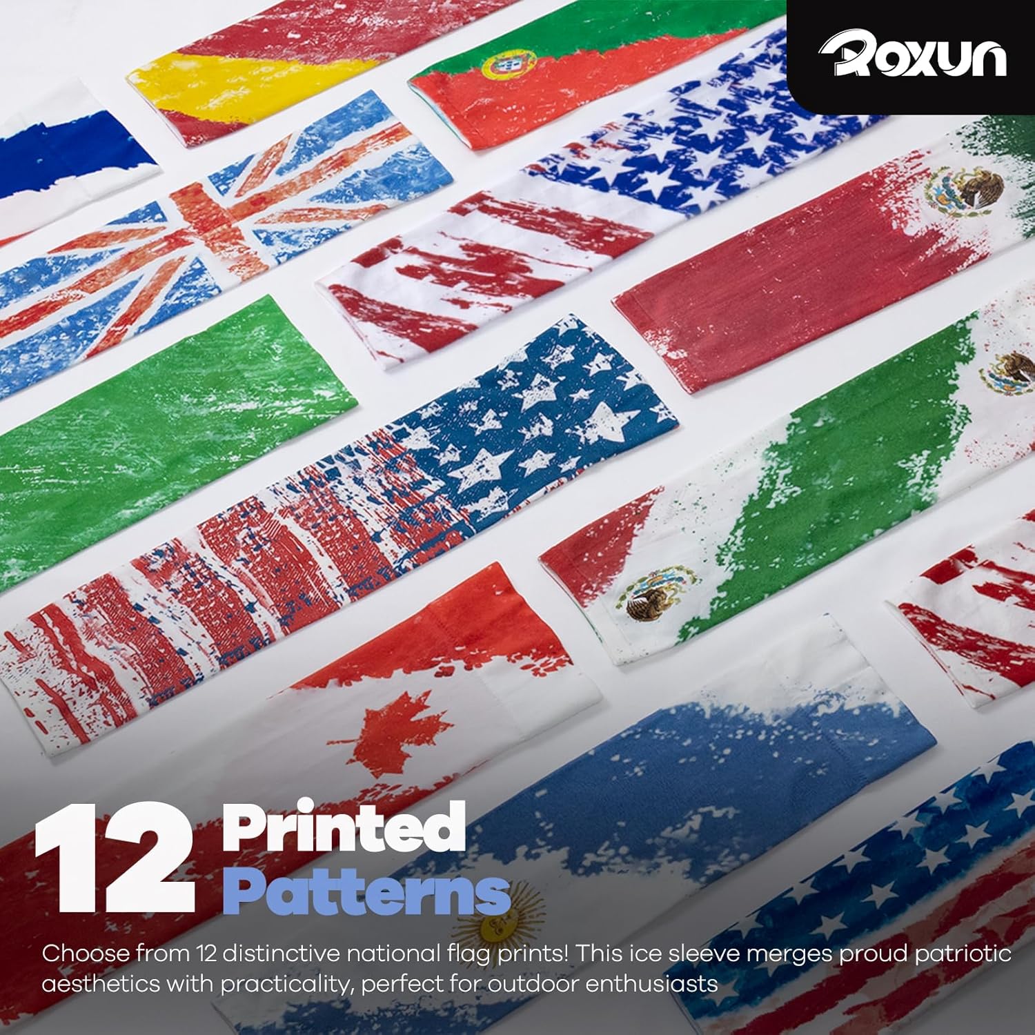ROXUN Arm Sleeves - Cooling UV Sun Protection Compression for Men & Women | Comfortable Fit