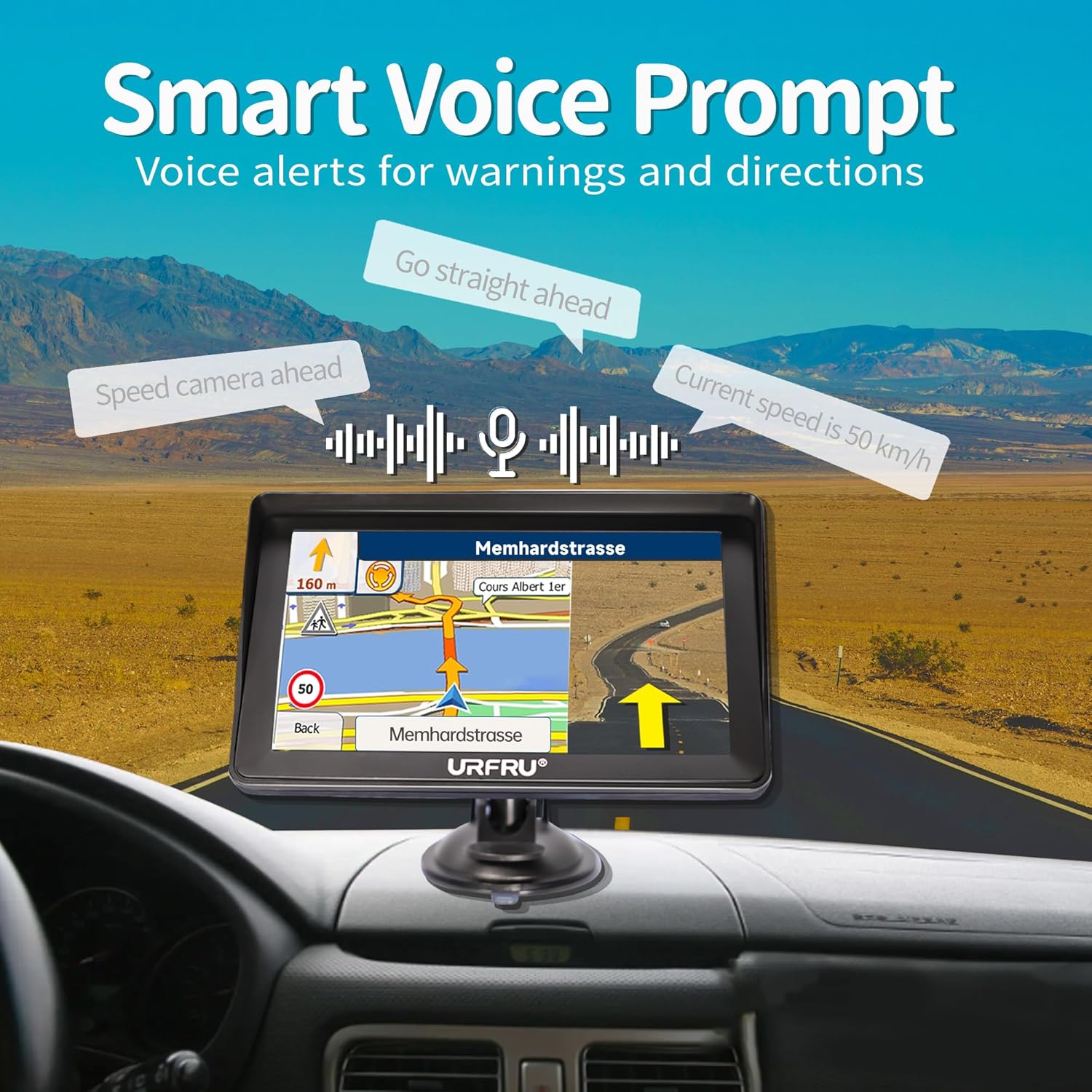 Skiennix 7-Inch GPS Navigator - HD Touchscreen, Offline Maps, Voice Guidance & Lifetime Updates
