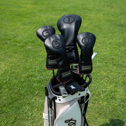 BAIRBRE Golf Club Covers Black Leather 3 Wood Headcover Fariway Wood Head Cover Golf Headcover for All Brand