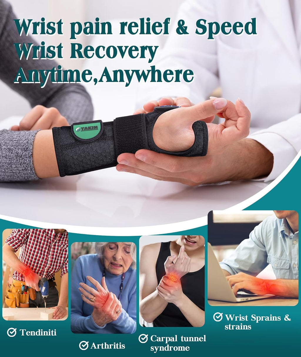 Oyakin Wrist Brace for Carpal Tunnel Night Support, Adjustable Wrist Splint for Tendonitis, Arthritis, Sprains, Wrist Pain Relief, Comfortable Hand Brace for Men and Women Right Left Hand