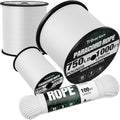 Paracord 750 lb - 100ft Heavy Duty 12-Strand Parachute Cord | Ideal for Camping, Survival Gear, and Crafts - White