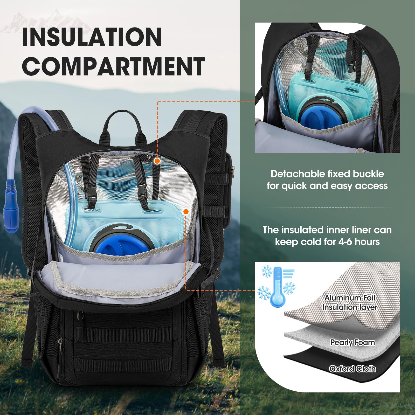 RAINSMORE Lightweight Running Hydration Backpack with 2L Water Bladder