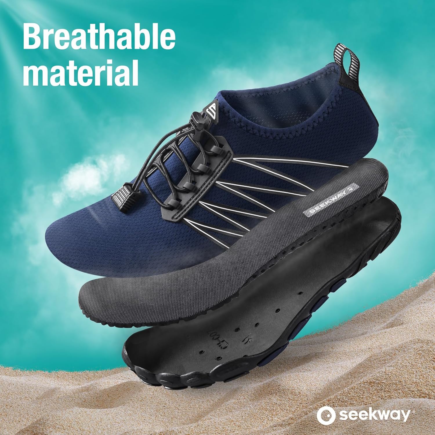 SEEKWAY Water Shoes - Quick-Dry Aqua Socks for Men & Women | Ideal for Beach, Swim, Hiking, and Kayaking