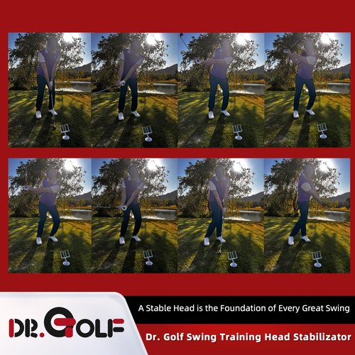 Golf Swing Training Head Stabilizator for Keep Your Head Still and Maintain Your Spine Angle. Patented Design, PGA Recommended for Golfers of All Levels