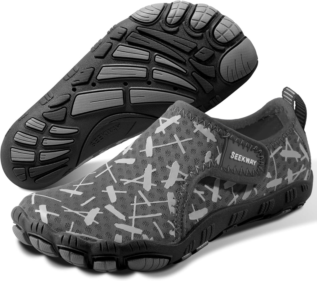SEEKWAY Barefoot Water Shoes for Kids - Quick-Dry Non-Slip Sand Shoes for Hiking & Swimming | Toddler Sizes