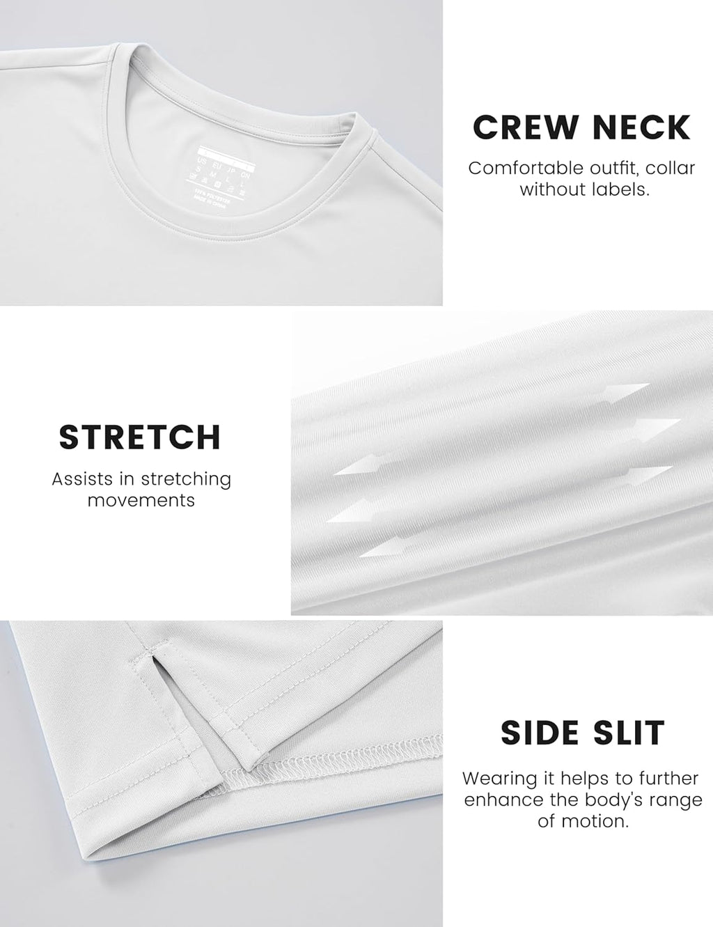 TACVASEN Men's Athletic Short Sleeve Shirts - UPF 50+ Dry Fit Running T-Shirts | Breathable Gym Wear