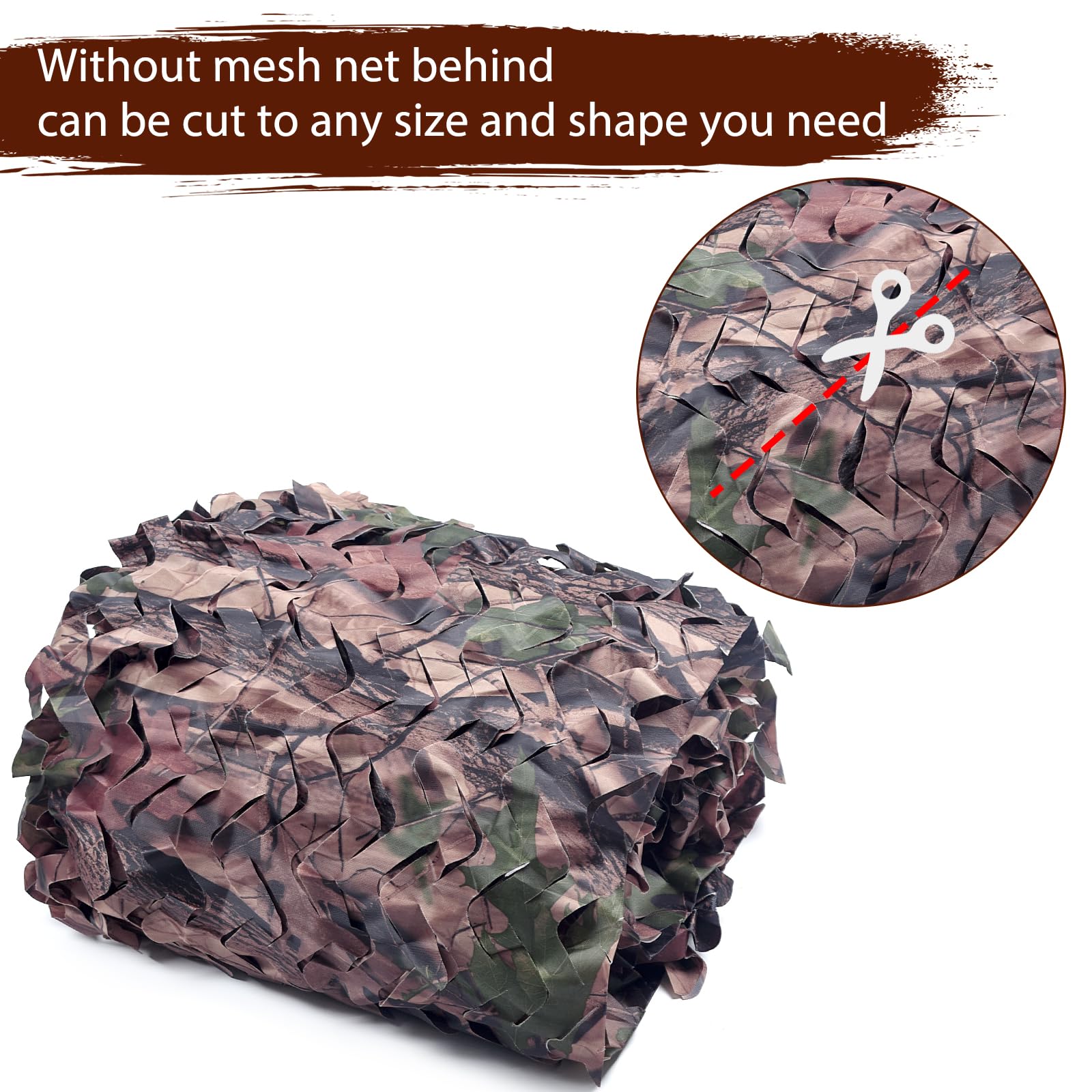 Yeacool Camo Netting for Hunting Burlap Camouflage Netting Outdoor Shade Camo Tarp for Party Decor Birthday Dinosaur Military Kids Ford Sunshade (Camo Bionic Leaves, 9.8ftx9.8ft, 3m*3m)