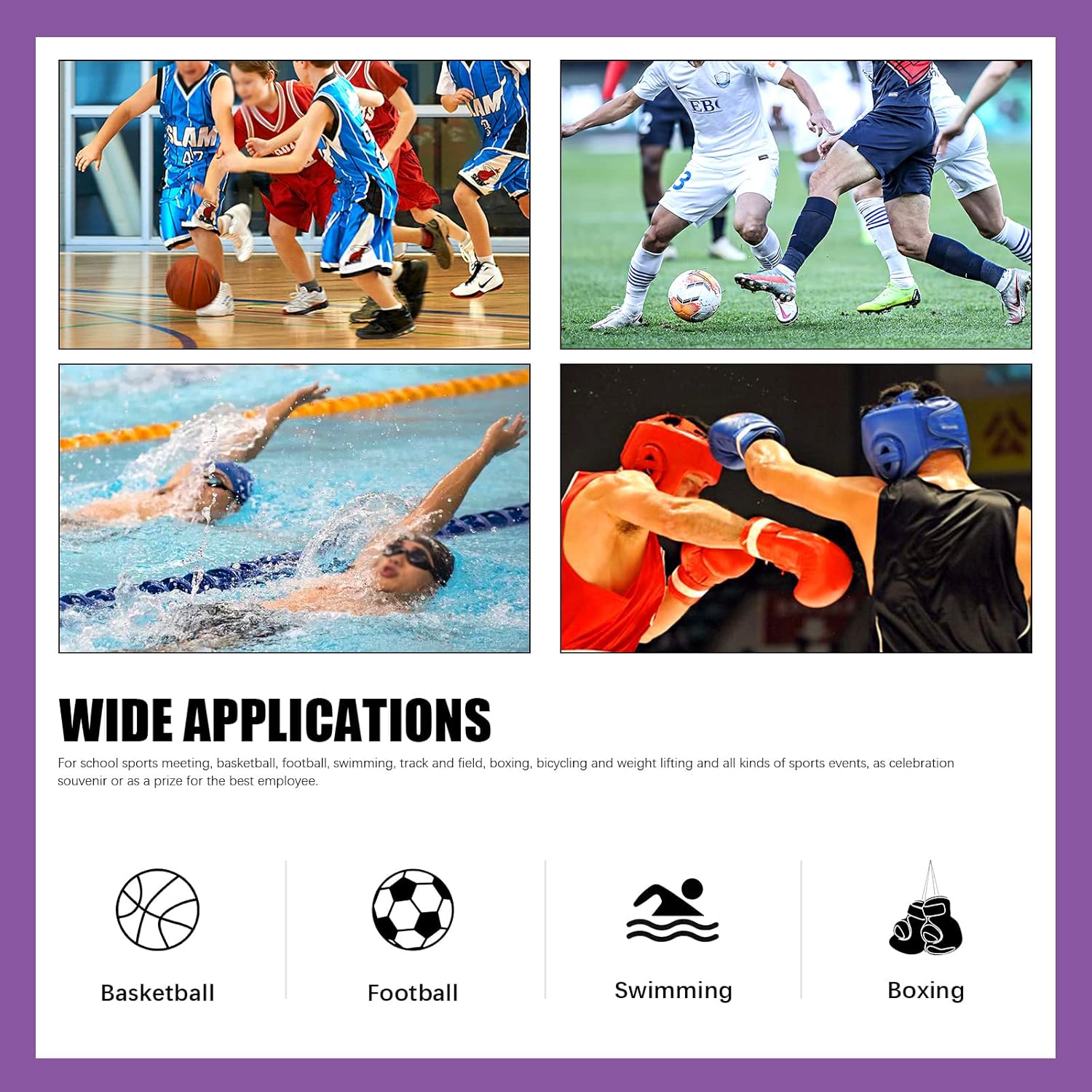 Swpeet Award Medals - Gold, Silver, Bronze Olympic Style Medals with Neck Ribbon | Perfect for Competitions & Parties