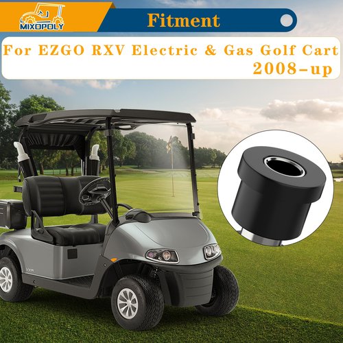 Mixopoly Golf Cart Bushing Kit, Rear Leaf Spring Bushing Sleeves for EZGO RXV Gas and Electric 2008-up, Replace OEM 620160 624030 620161