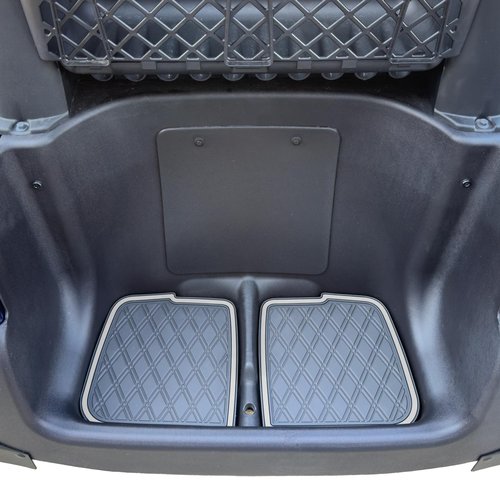 Xtreme Mats Rubber Bag Well Mat Compatible with Club Car Precedent, Onward, Tempo and Atlas Golf Carts (Grey Trim)