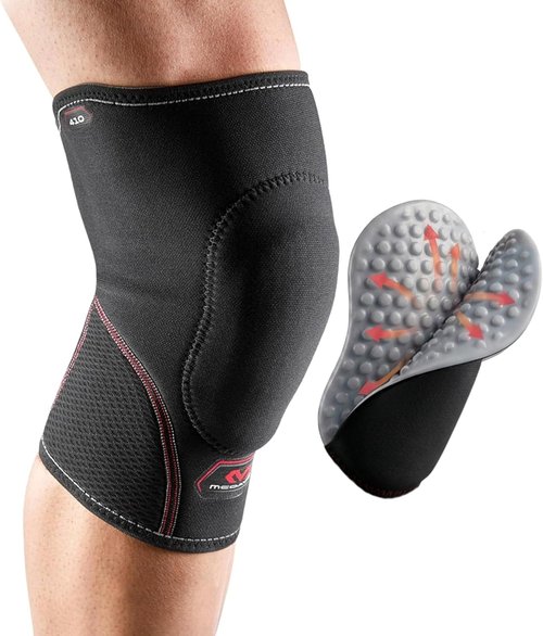 McDavid Knee Pad - Thick Gel Insert for Impact Absorption | Compression Sleeve for Sports - Left/Right Knee