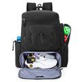 Goburos Pickleball Paddle Backpack for 4 Rackets with Fence Hook, Pickleball Equipment Bag with Shoe Compartment for Men Women, Black