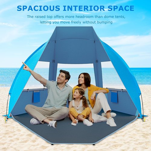 Gorich Portable Beach Tent - UV Protection UPF 50+ | Lightweight & Foldable for 3-7 People