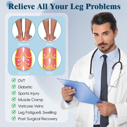 Wegitcs 2 Pairs Compression Socks for Women and Men,20-30mmHg Open Toe Compression Sock,Knee High Graduated Medical Compression Stockings,Best Support Socks for Varicose Veins(Beige&Black,Large)