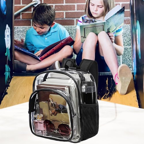 Clear Backpack - Stadium Approved 12x12x6 | Ideal for Concerts, Work, Festivals & Security