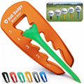 HeightRight Adjustable Golf Tee Height Tool (5-Level Precision) – Universal Fit for Wooden & Plastic Tees, Consistent Tee Height Setter for Drivers, Fairway Woods & Irons, Golf Swing Training Aid