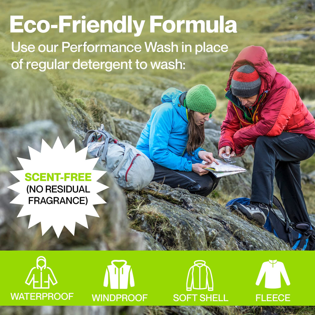 Grangers Performance Wash (10 oz Concentrate) Bottle and Clothing Repel Wash-In Reproofing (10 oz) Bottle Twin Pack