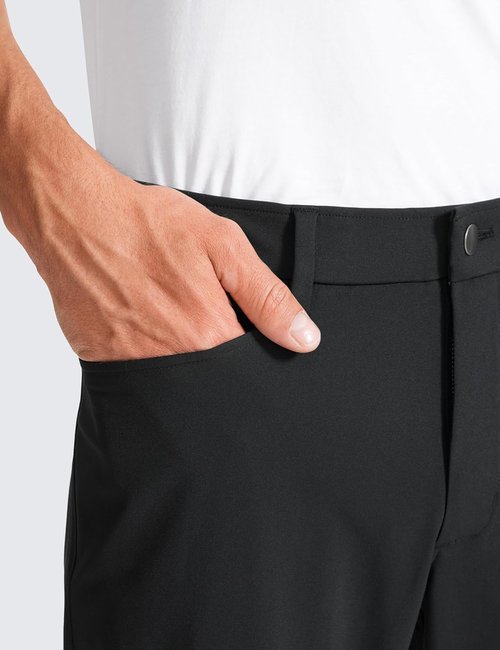 CRZ YOGA Golf Pants for Men - All Day Comfy 5-Pocket Design | Quick Dry Lightweight Stretch Trousers (28"/30"/32"/34")
