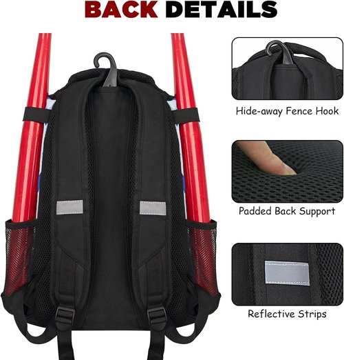 Goloni Baseball Backpack - Versatile Softball Bat Bag with Shoe Compartment & Large Main Storage