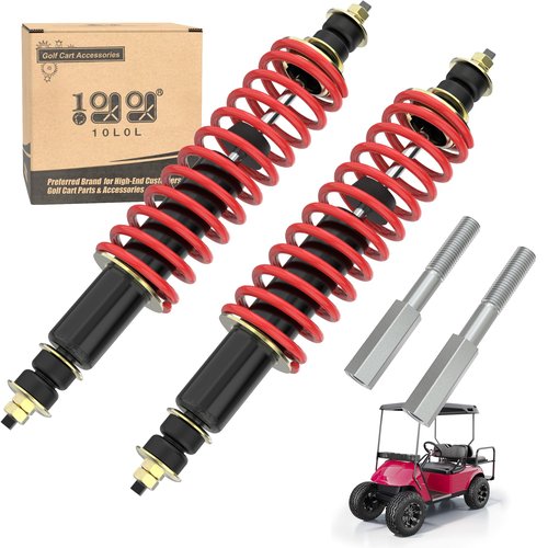 10L0L Golf Cart Shocks Absorber Front or Rear with Heavy Duty Coil Springs for EZGO Medalist TXT 1994+ Newer Gas & Electric Golf Carts, Replaces OEM# 76418-G01,70928-G01,70248-G01,70324-G01,76419-G01