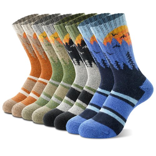 BISOUSOX Kids Wool Socks Boys Socks 10-12 Years Old Soccer Youth Girls 6-8 Thermal Hiking Skiing Boot Crew Cushion Sock