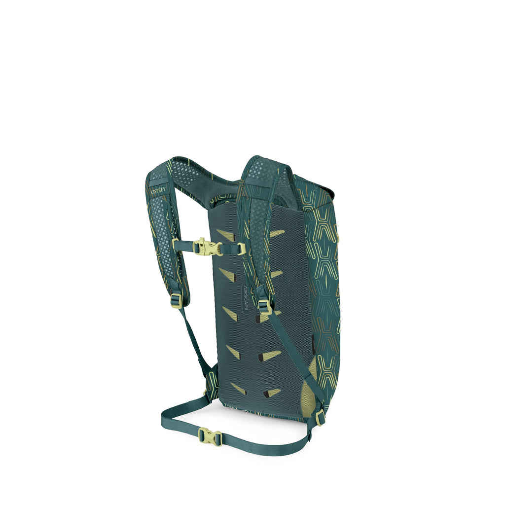 Osprey Daylite Cinch Backpack - Lightweight Travel Bag for Hikes, Festivals, and Everyday, Fuzzy Window Print/Torrent Blue