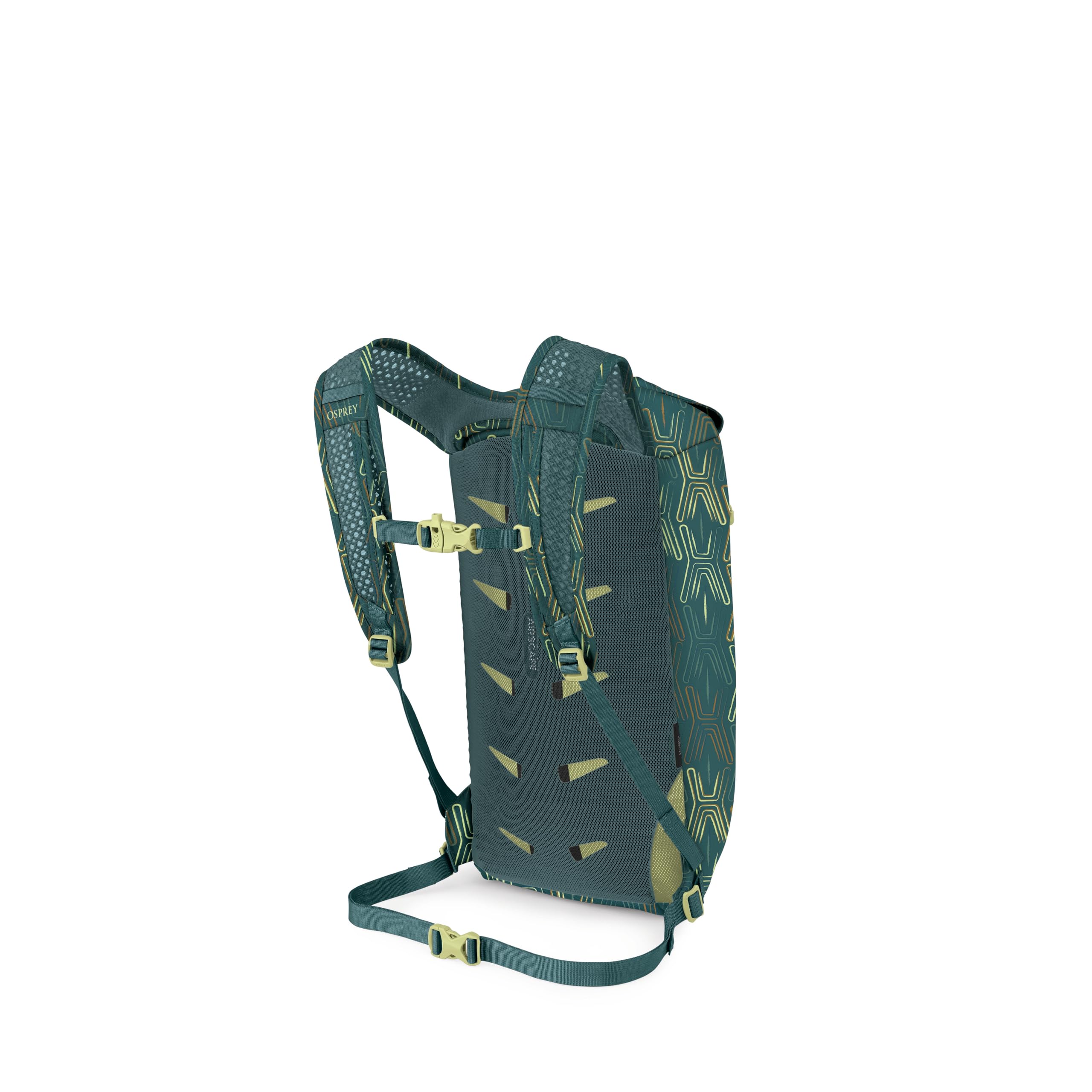 Osprey Daylite Cinch Backpack - Lightweight Travel Bag for Hikes, Festivals, and Everyday, Fuzzy Window Print/Torrent Blue