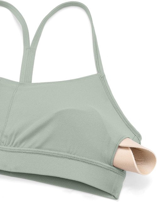CRZ YOGA Butterluxe Sports Bra - Padded Racerback for Women | Low Impact Yoga Top in Comfortable Fit