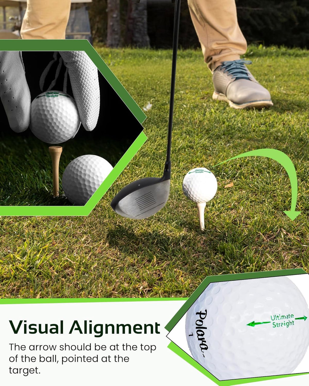 Polara Self-Correcting Golf Balls - High-Performance Anti-Slice Design for Maximum Distance | Soft Feel & Dimple Technology