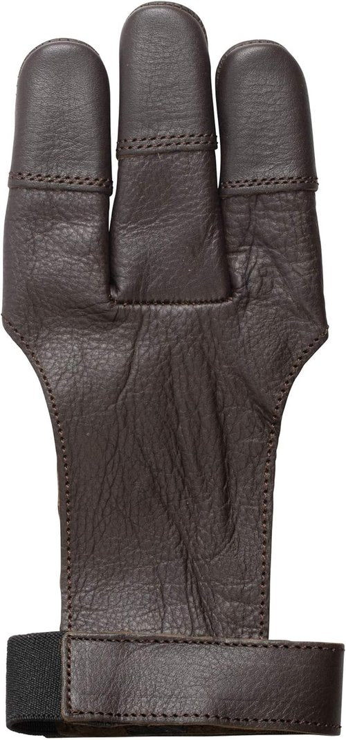 Bear Archery Leather 3-Finger Shooting Glove - Traditional Archery Gear, XL, Black