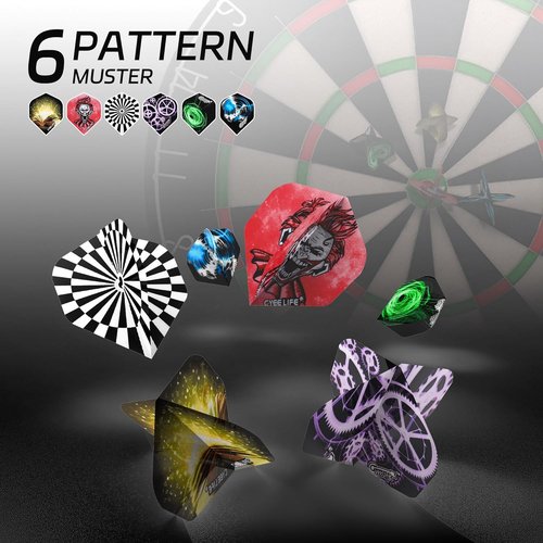 CyeeLife Professional Steel Darts Set - 18 Metal Tip Darts with Shafts & Flights for Beginners