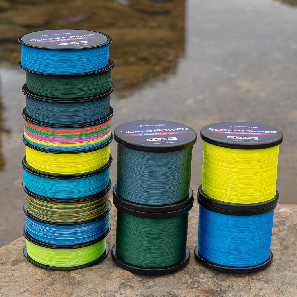 KastKing Superpower Braided Fishing Line, Yellow, 10 LB, 300+27 Yds