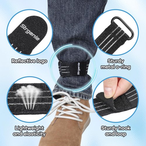 Adjustable Cowboy Boot Straps - Elastic Pant Leg Straps for Biking, Fishing & Hiking