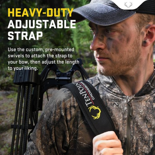 TenPoint Neoprene Sling - Adjustable 1.25” Shoulder Strap with Thumb Loop - Compatible with All TenPoint, Wicked Ridge & Horton Crossbows