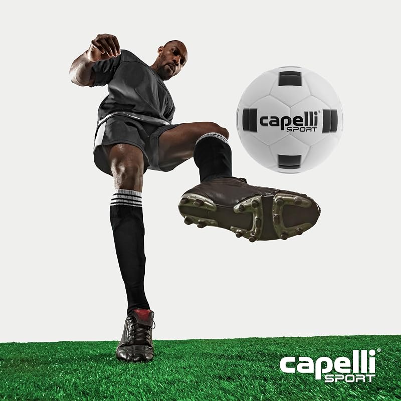 Capelli Sport Soccer Ball Size 4/5 and Mini - Classic White/Black, Training & Practice