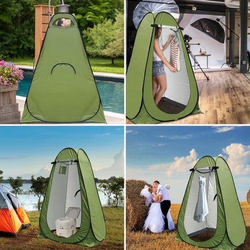 anngrowy Pop Up Privacy Shower Tent Portable Outdoor Camping Bathroom Toilet Changing Dressing Room Privacy Shelters Room for Hiking and Beach Sun Shelter Picnic Fishing– UPF40+ Waterproof