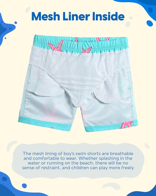 Maamgic Boys Swim Trunks - Comfortable Toddler Bathing Suit | Stylish Swim Shorts for Little Boys