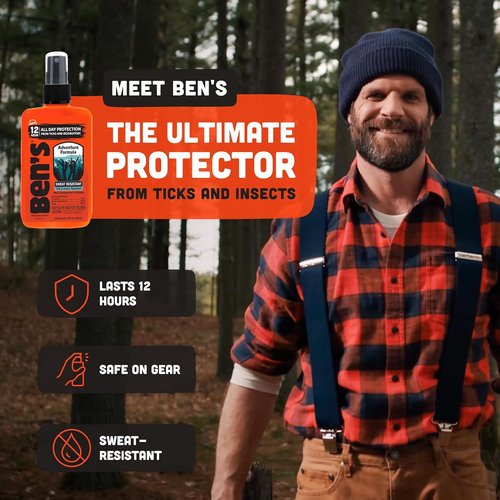 Ben's Adventure Formula - Long-Lasting Tick & Mosquito Repellent - 20% Picaridin Spray - 3.4 oz (3 Pack)