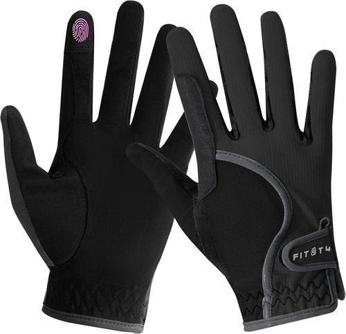 FitsT4 Kids Horse Riding Gloves - Touchscreen Equestrian Gloves for Boys & Girls | Youth Mesh Design