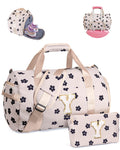 Vogewood 3 Year Old Girl Birthday Gifts, Girls Gym Bag, Kids Personalized Overnight Duffel Bags with Shoe Compartment, Customized Travel Duffle with Toiletry Bag, Trendy Stuff (Letter B)