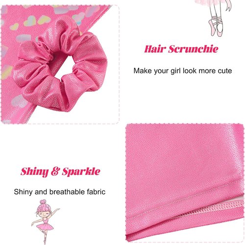 Idgreatim Gymnastics Leotards for Girls - Shiny Tumbling Outfits with Shorts | Sizes 5-10 Years