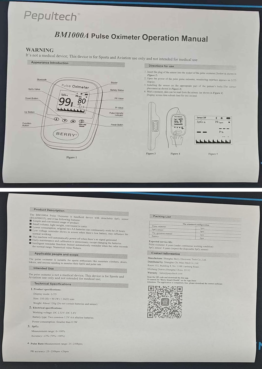 Skiennix Handheld Fingertip Pulse Oximeter - Bluetooth Oxygen Tracker with Free App | Accurate SPO2 & Pulse Rate Monitor for Adults