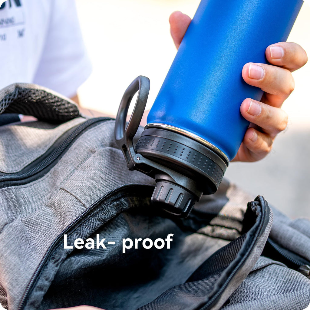 Prurex Spout Lid for Hydro Flask Wide Mouth Bottles | Replacement Lid Fits 12-64oz Models with 2.28" Opening | BPA-Free Sports Accessory (Blue, 1 Pack)