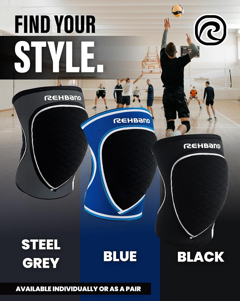 Knee Pads for Dodgeball & Indoor Sports - Neoprene Knee Sleeve, 5mm Padding, Black, XX-Large