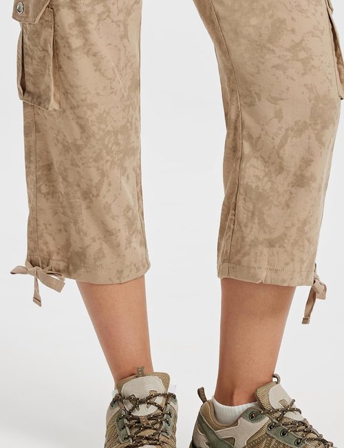 MoFiz Women's Capris - Lightweight Casual Cargo Pants with Pockets for Hiking | Loose Fit