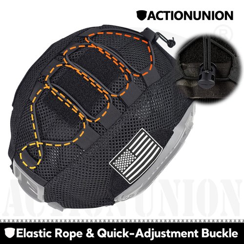 ACTIONUNION Tactical Airsoft Helmet Cover Breathable Mesh Helmet Cover for PJ/BJ/MH Helmet (OD)