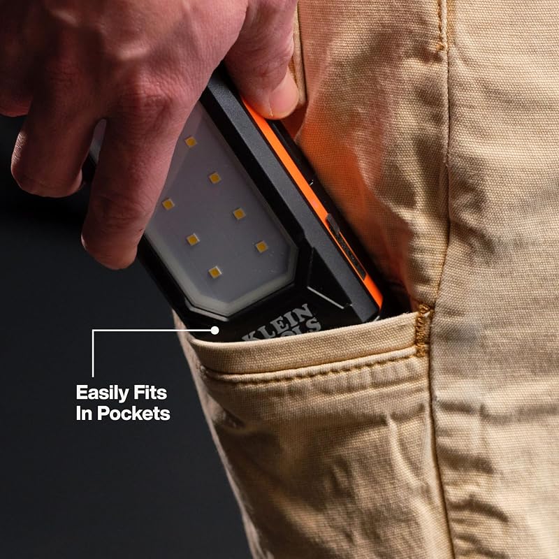 Klein Tools Slim Rechargeable Personal LED Work Light - 360° Rotating, USB-C