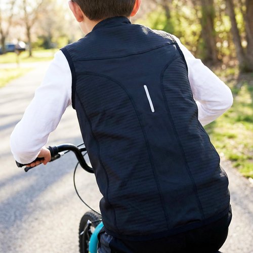 IAGUSOT Kids Softshell Vest Windproof Warm & Breathable, for Cycling, Running, Soccer, Equestrian, Golf, Kids Vest Boys (US, Numeric, 10, 12, Regular, Black)