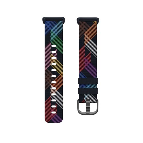 Fitbit Charge 5 & 6 Woven Band,Prism Pride,Large